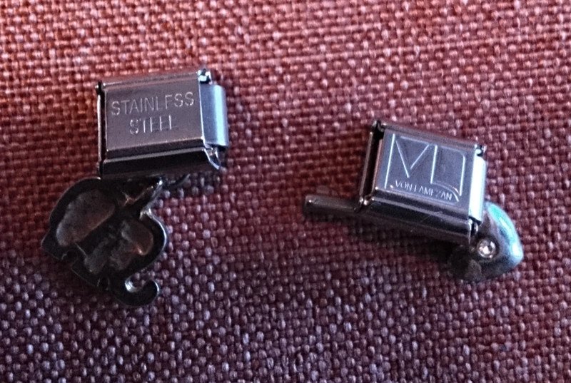 Original Nomination Armband mit Motivelement Zwilling + 3 Charms