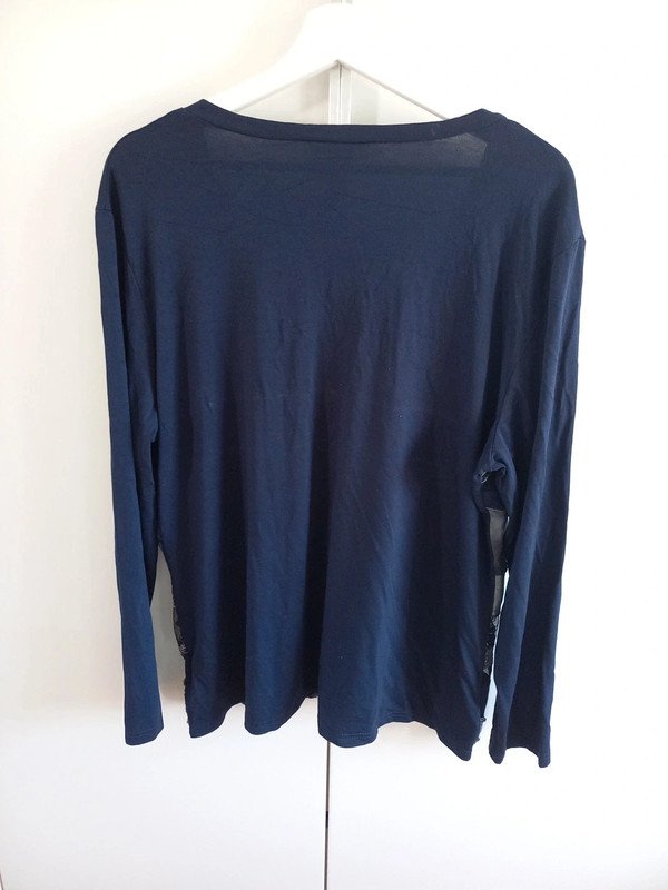 Linea Tesini Bluse Gr 46/XXL, Damen,navy, blau, Langarm, curvy, Herbst, Frühling