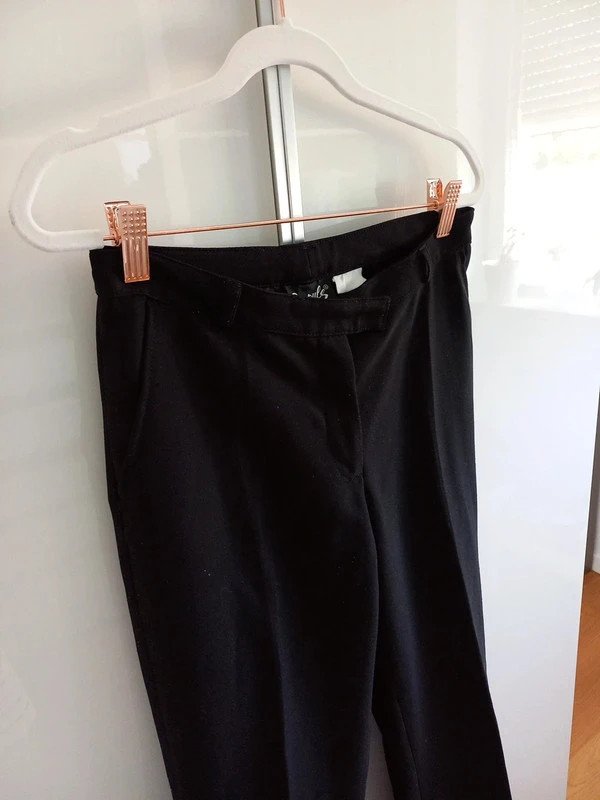 H&M Blogger Vintage Hose Gr S, 36???? Damen, 1990er, weit, Bügelfalte, Stoff, schwarz