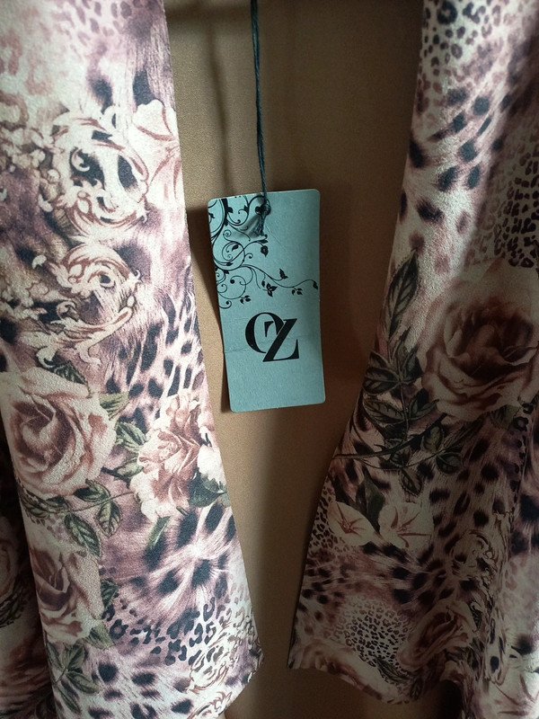 NEU! Blogger Oz Fashion Jacke, Kurzmantel Gr 38/40, M, L, Zipfel, made in Italy, floral, braun Herbst