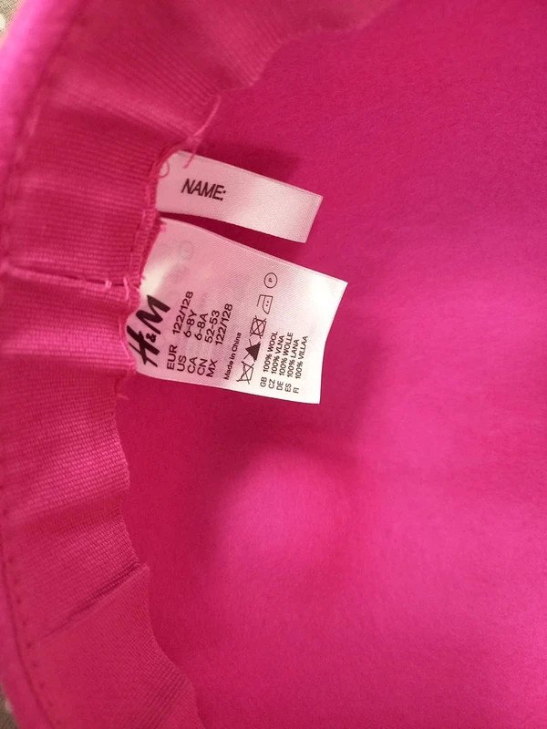 TOP ZUSTAND! H&M Hut Filz Gr 122/128, pink, Schleife, Mädchen, Herbst, Frühling, Dirndl, Volksfest