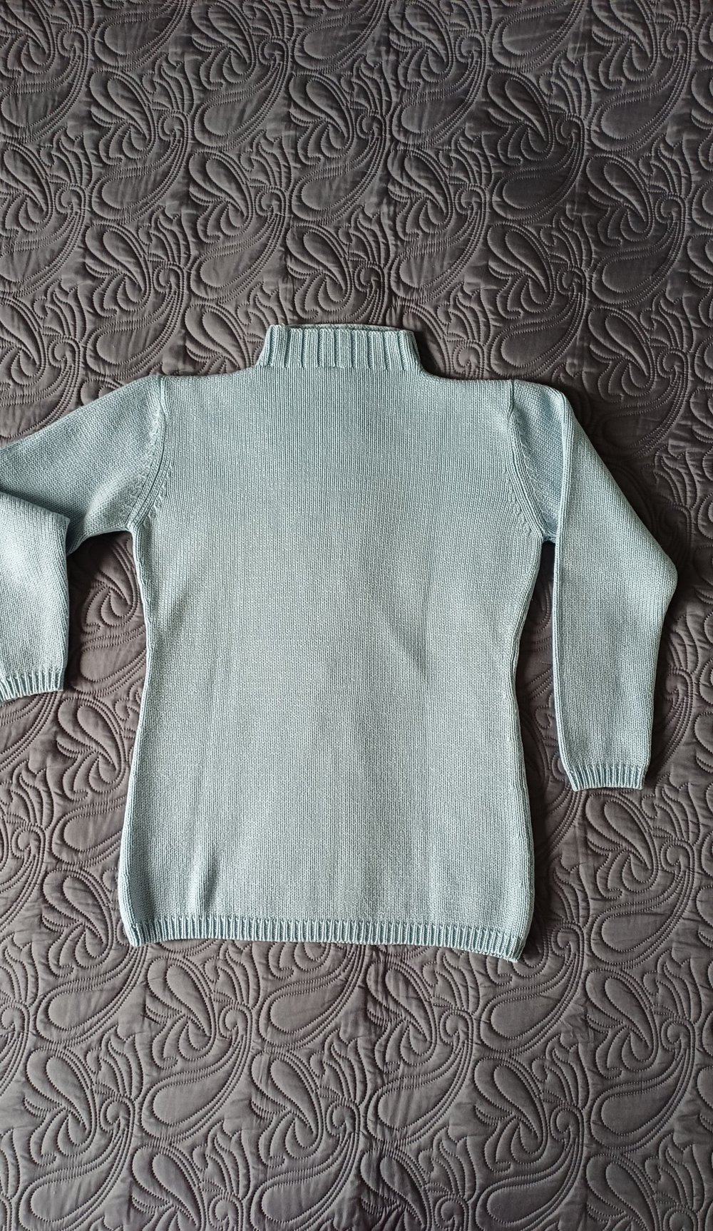 Long Woll- Stehkrangenpullover