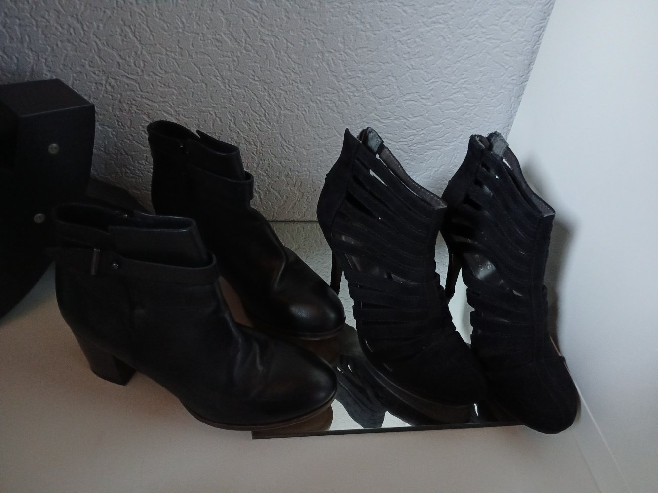 2 Paar Stiefeletten Pumps Gr.39 Tamaris + Kiomi schwarz Buissness Freizeit Büro