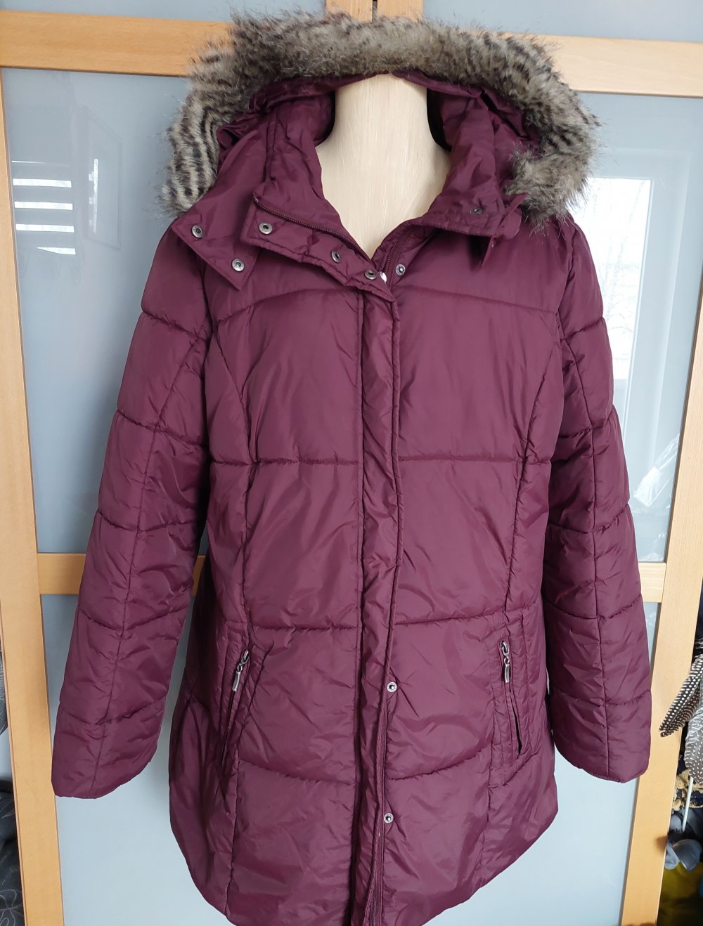 Winterjacke Mantel bordeaux Gr. 46