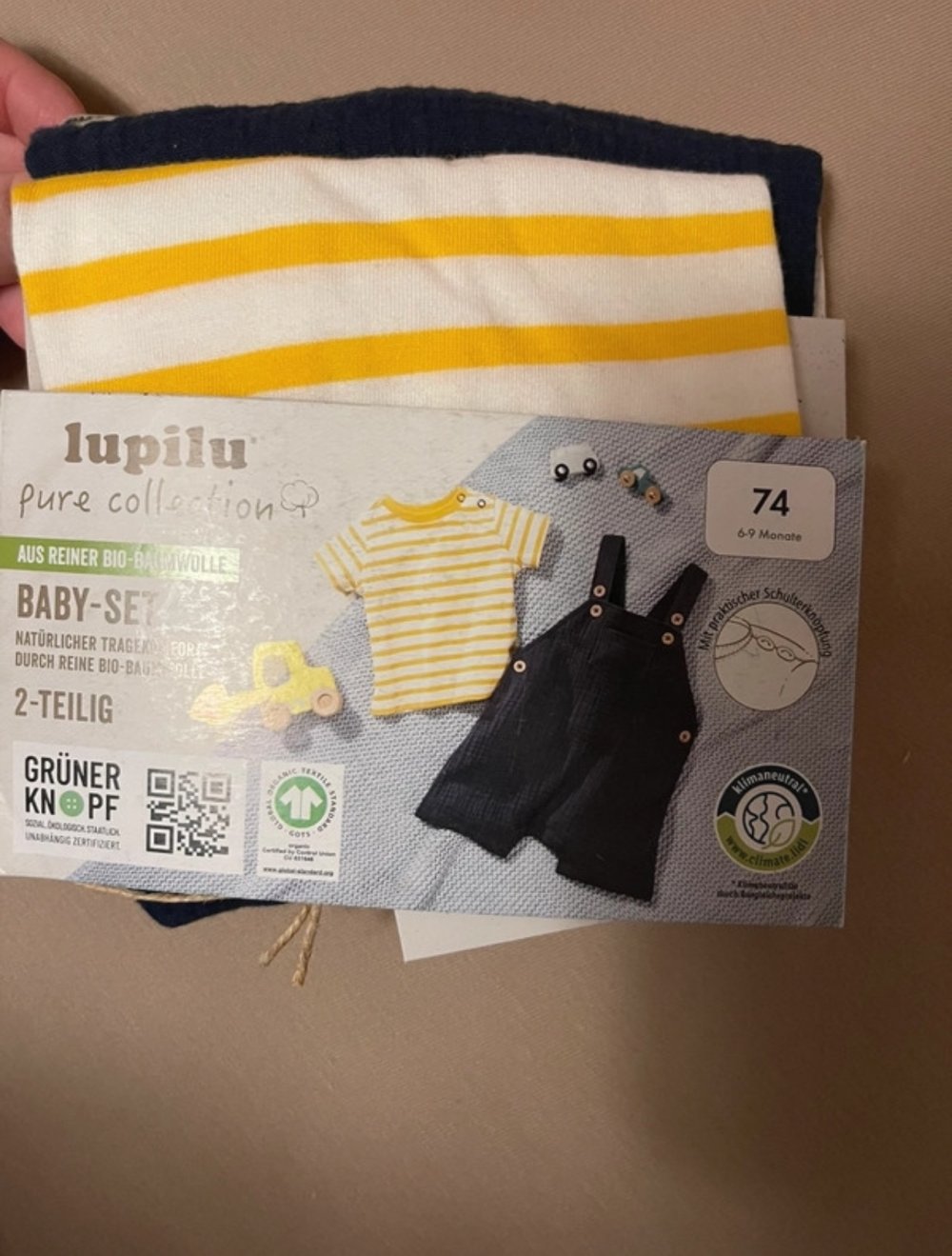 lupilu - Baby Latzhose + T-Shirt Neu