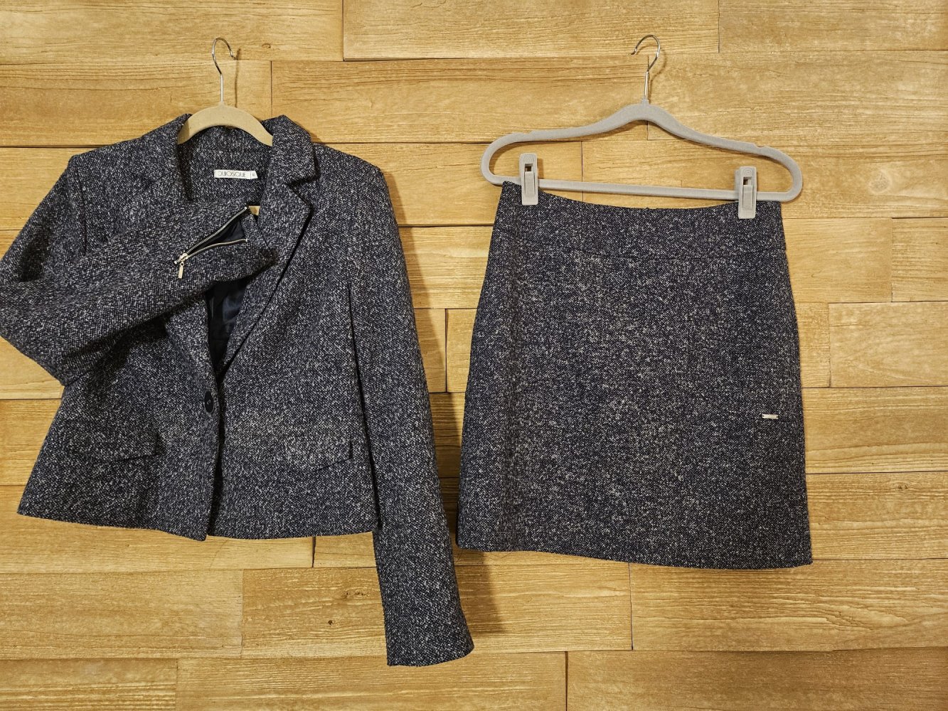 Kostüm - blau Melange - Quiosque - Gr 38/40 - wie neu