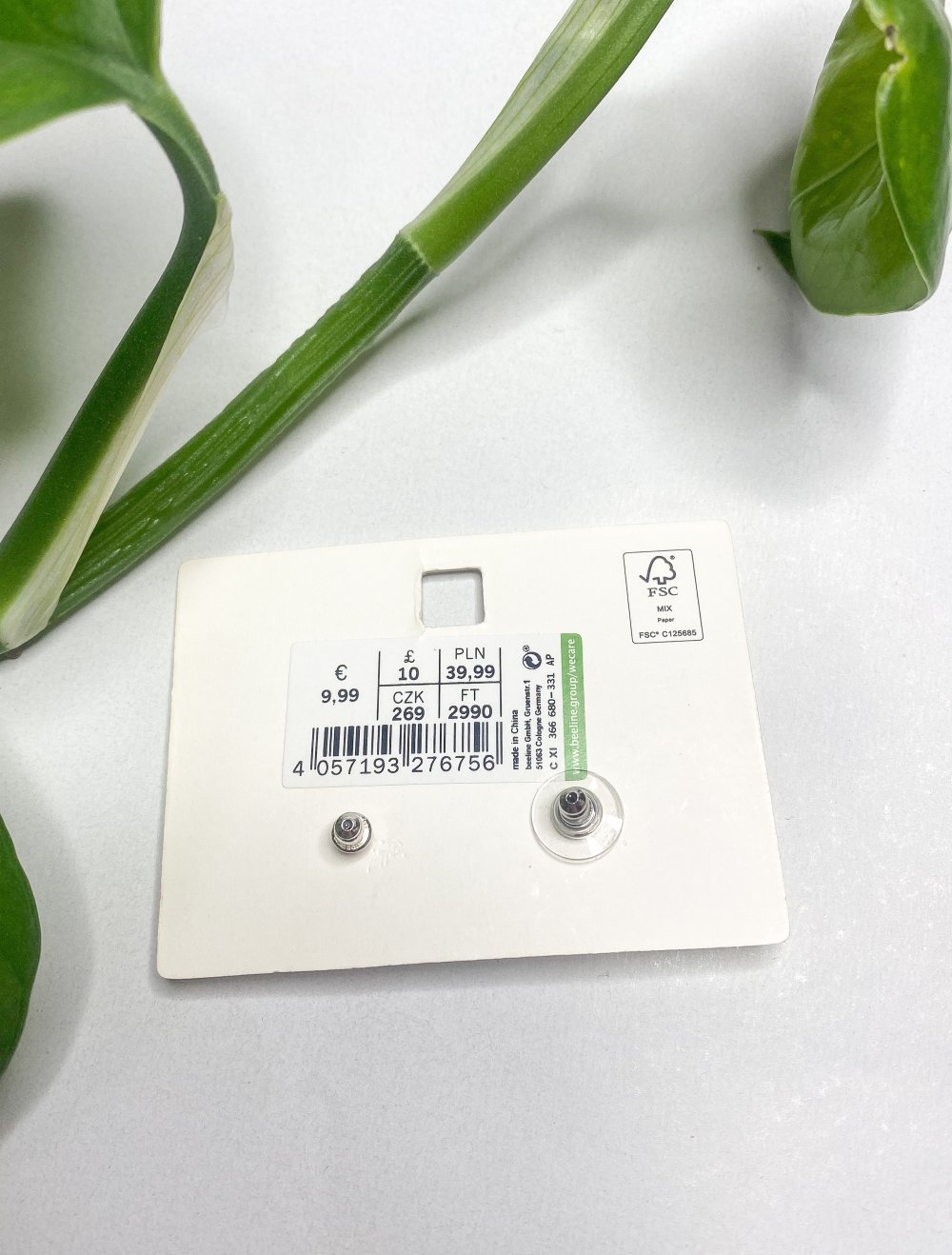 Silver Plated Ohrringe Bunte Strassteine