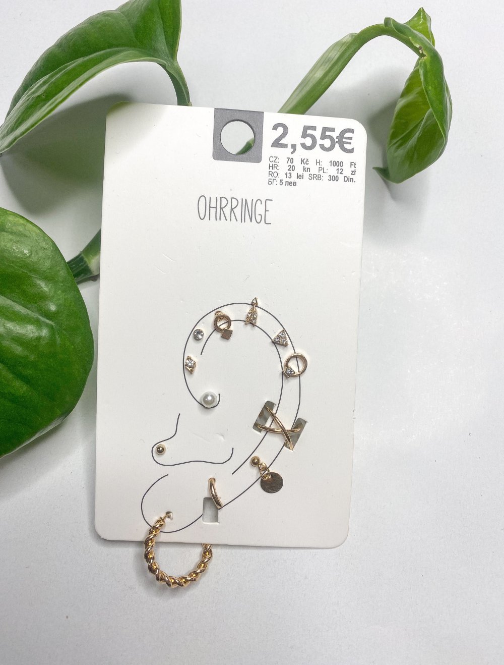 Ohrringe 12er Set Gold