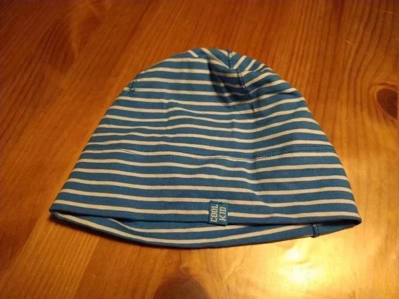 Mütze, blau/weiß, H&M, 62/68