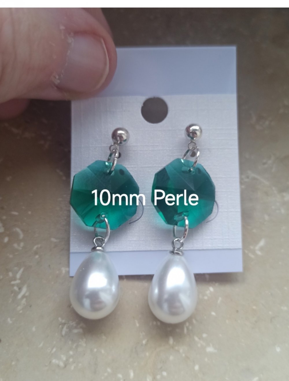 Sterling Silber Ohrringe Farbe Petrol Versand ist im Preis enthalten