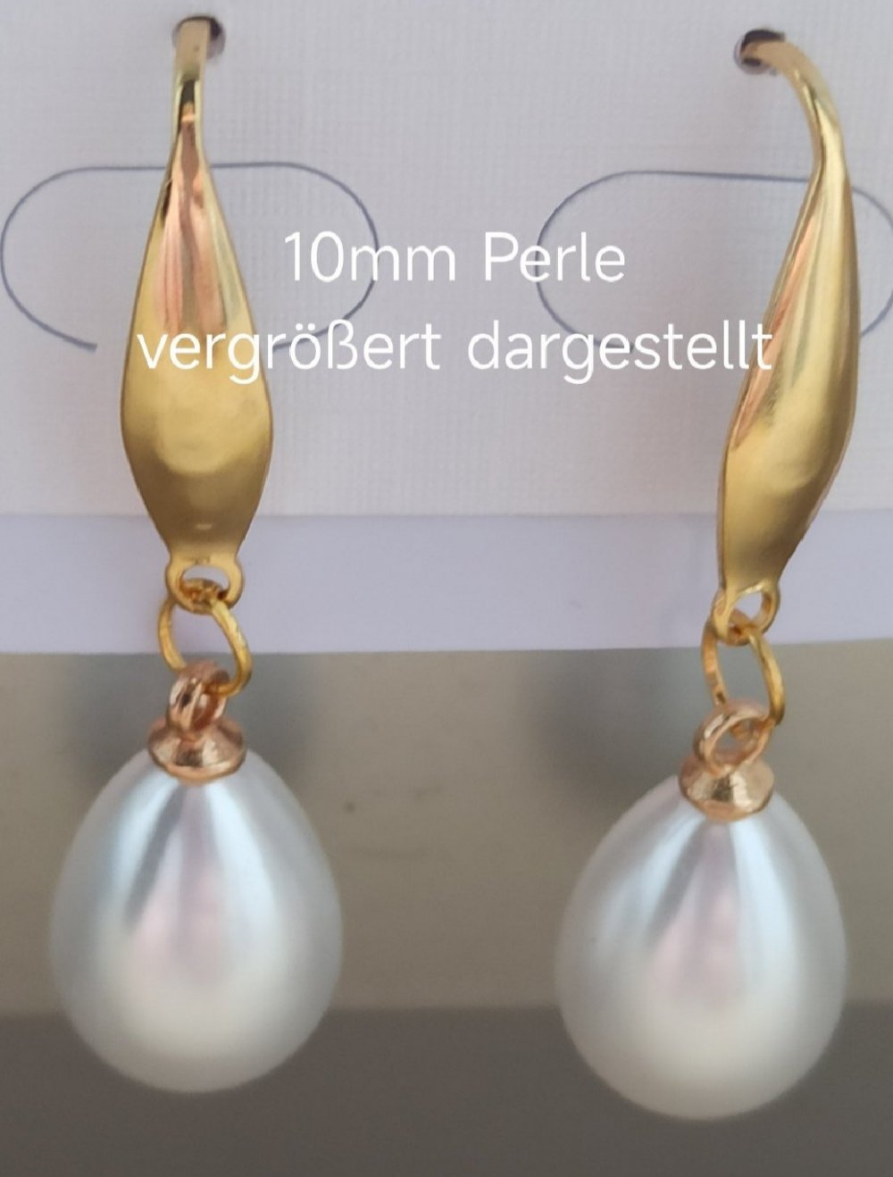18k vergoldet Süßwasser Perlen Ohrringe gestempelt // Versand 2€// NP 30€