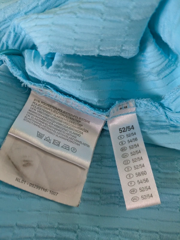 hellblaue Bluse Gr.52/54