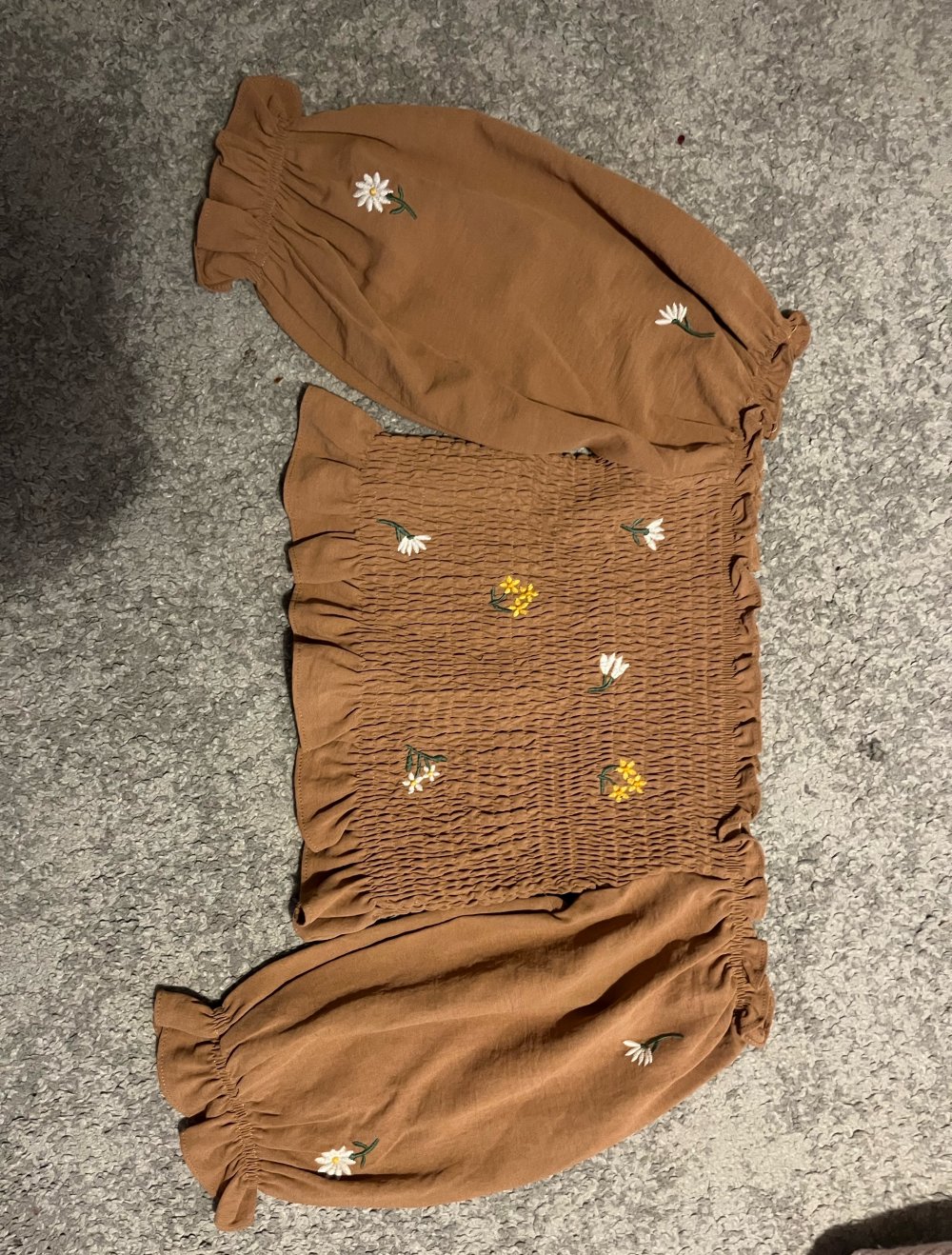 Schulterfreies Blumen top