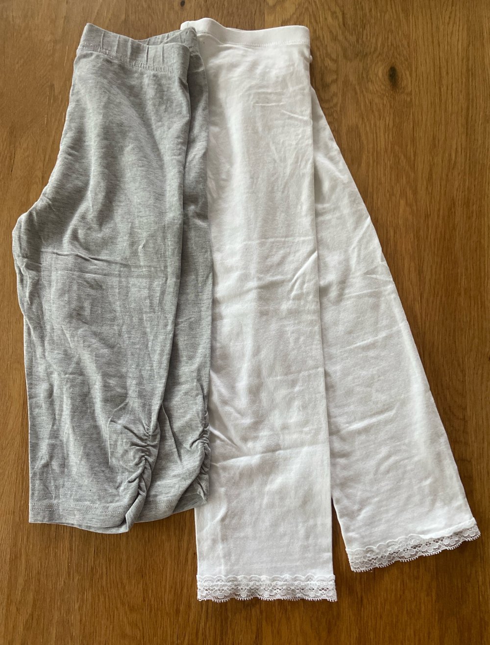 3/4 Leggins weiß/grau