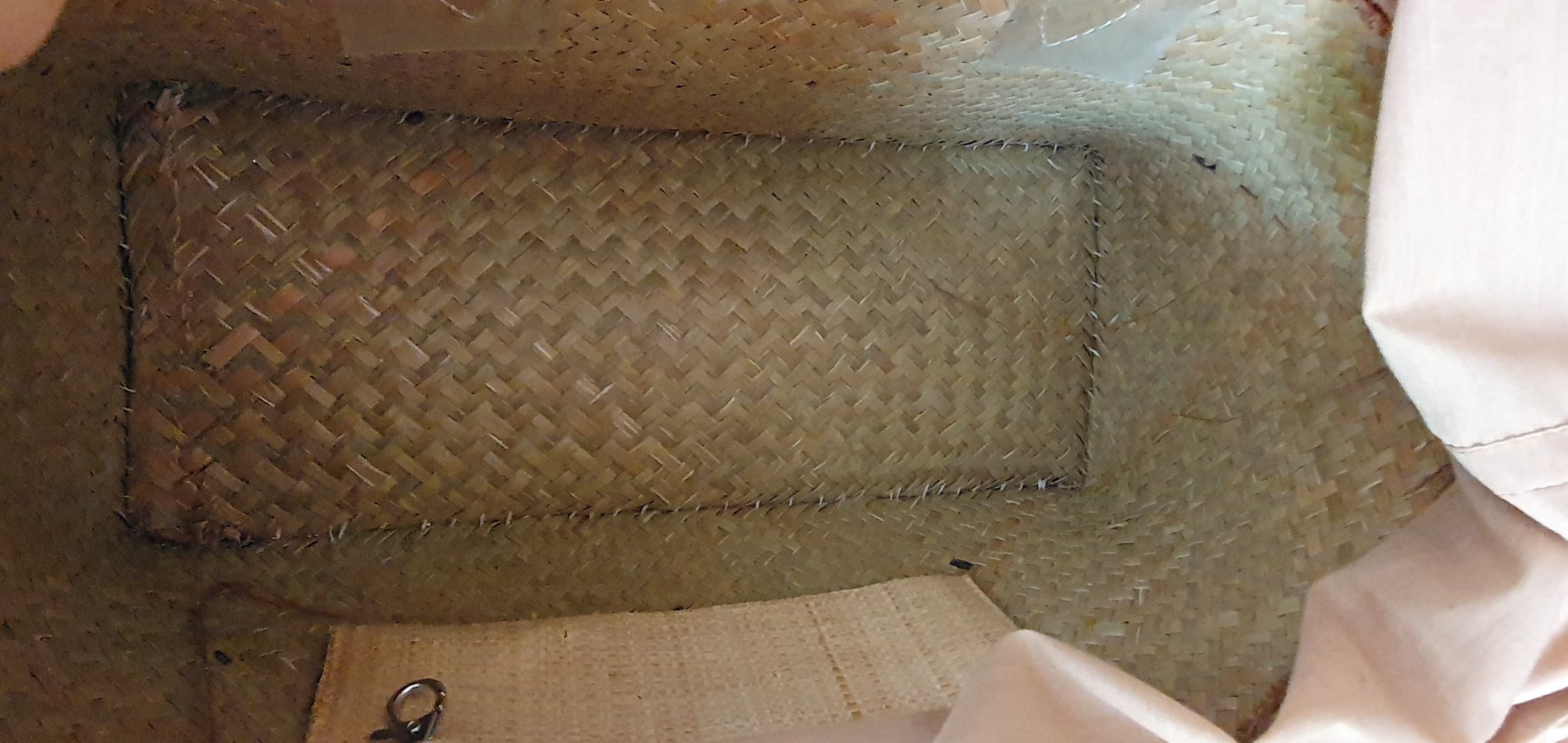 kleine Handbasttasche, senffarben