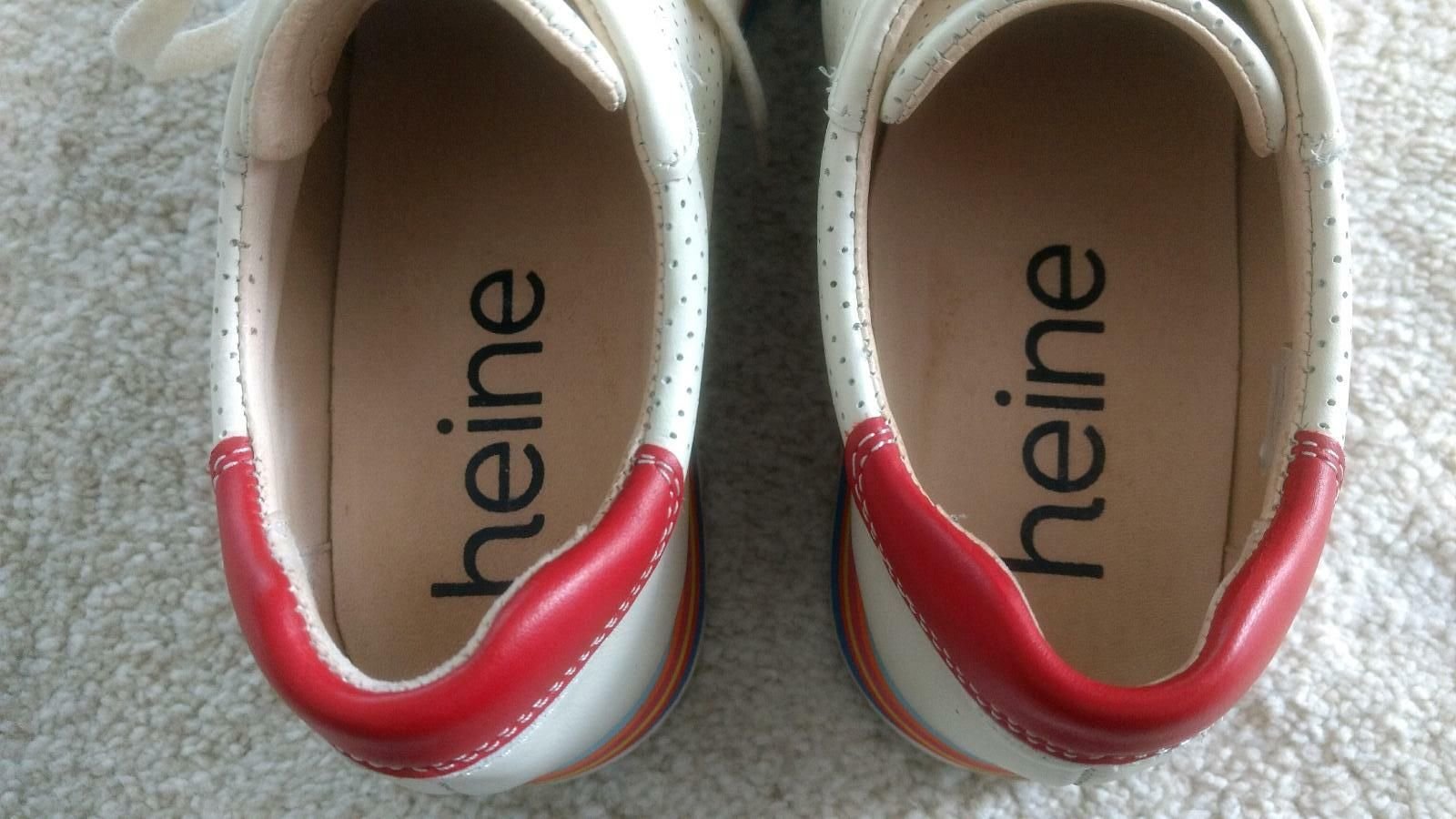  Heine Schuhe Plateau Sneaker Shoes Lederschuhe 38