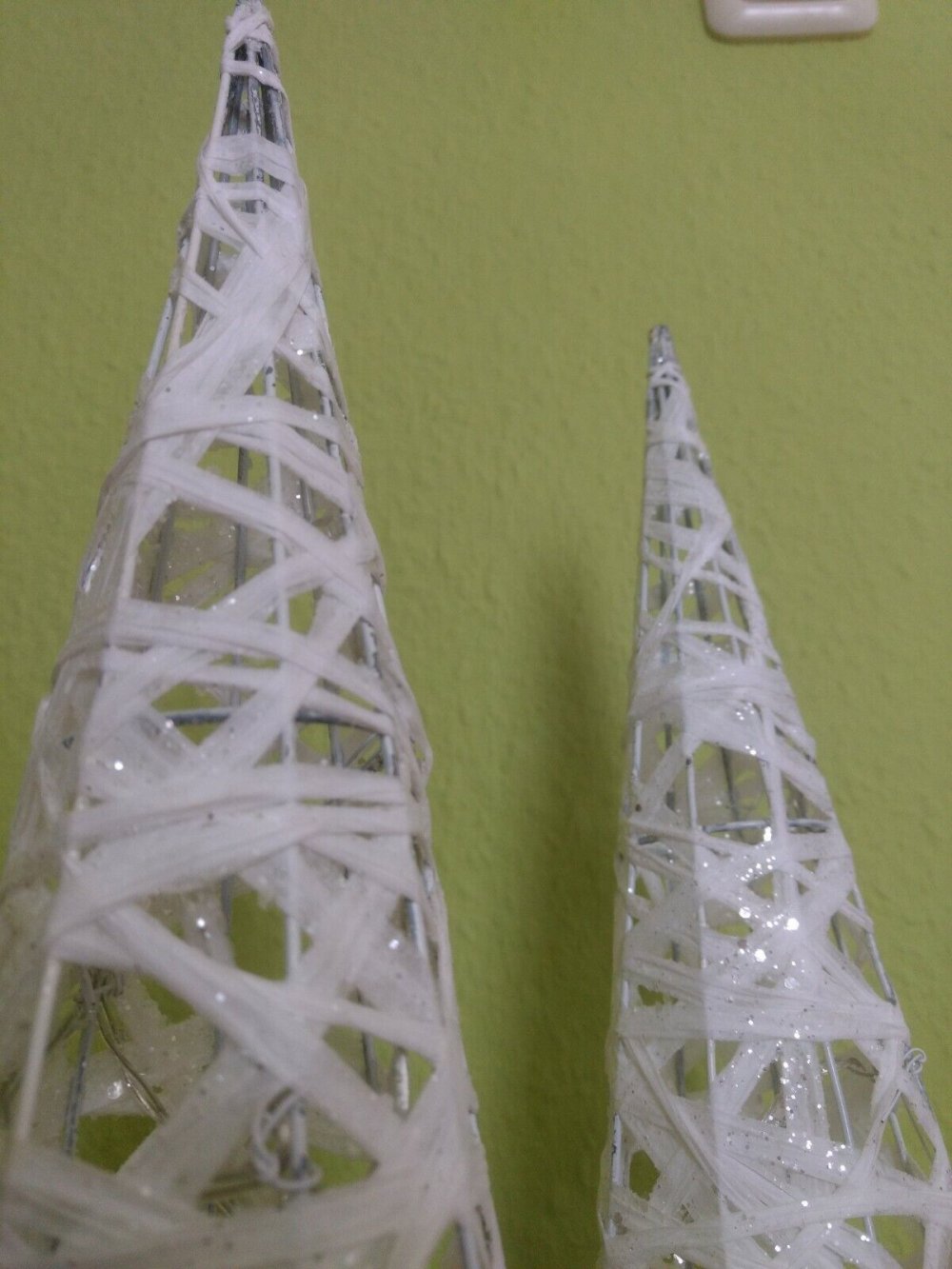  Lichtkegel Leuchtkegel Lampe Leuchtpyramide NEU 2x weiss warmweiß Deluxe