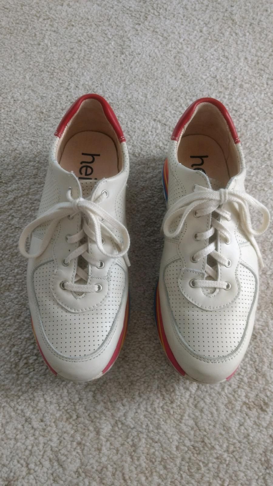  Heine Schuhe Plateau Sneaker Shoes Lederschuhe 38