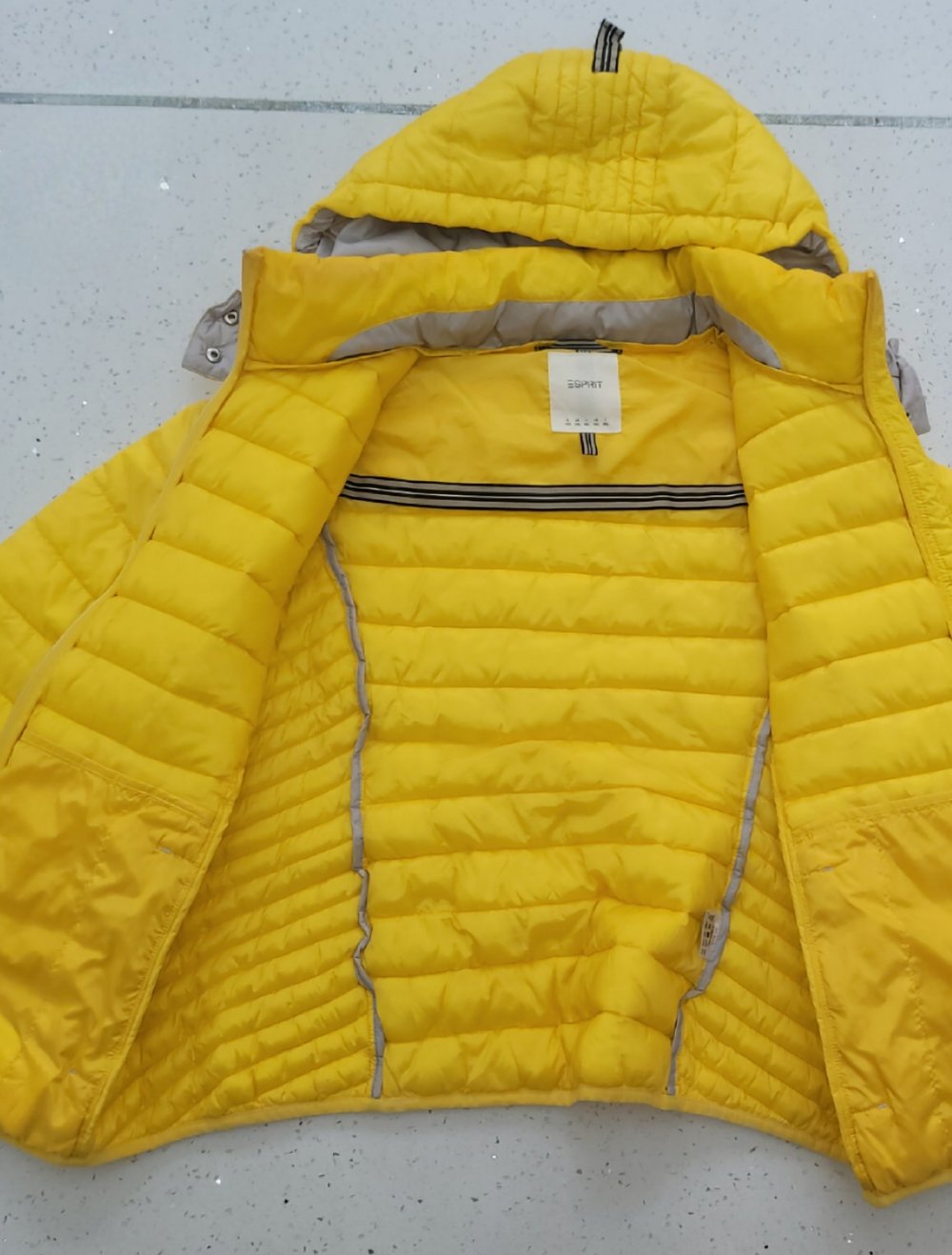 XXL 42/44 #Esprit  #Damen #Kapuze #jacke #gelb grau