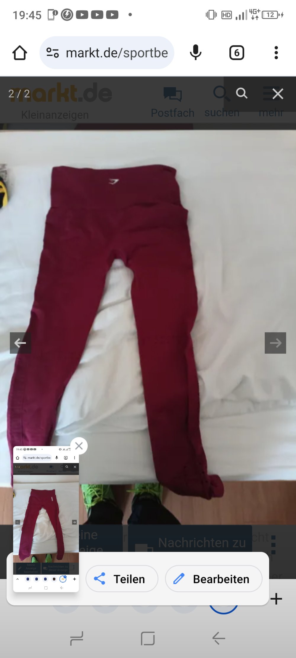 Verkaufe eine Sport Leggings von der Marke Gymshark