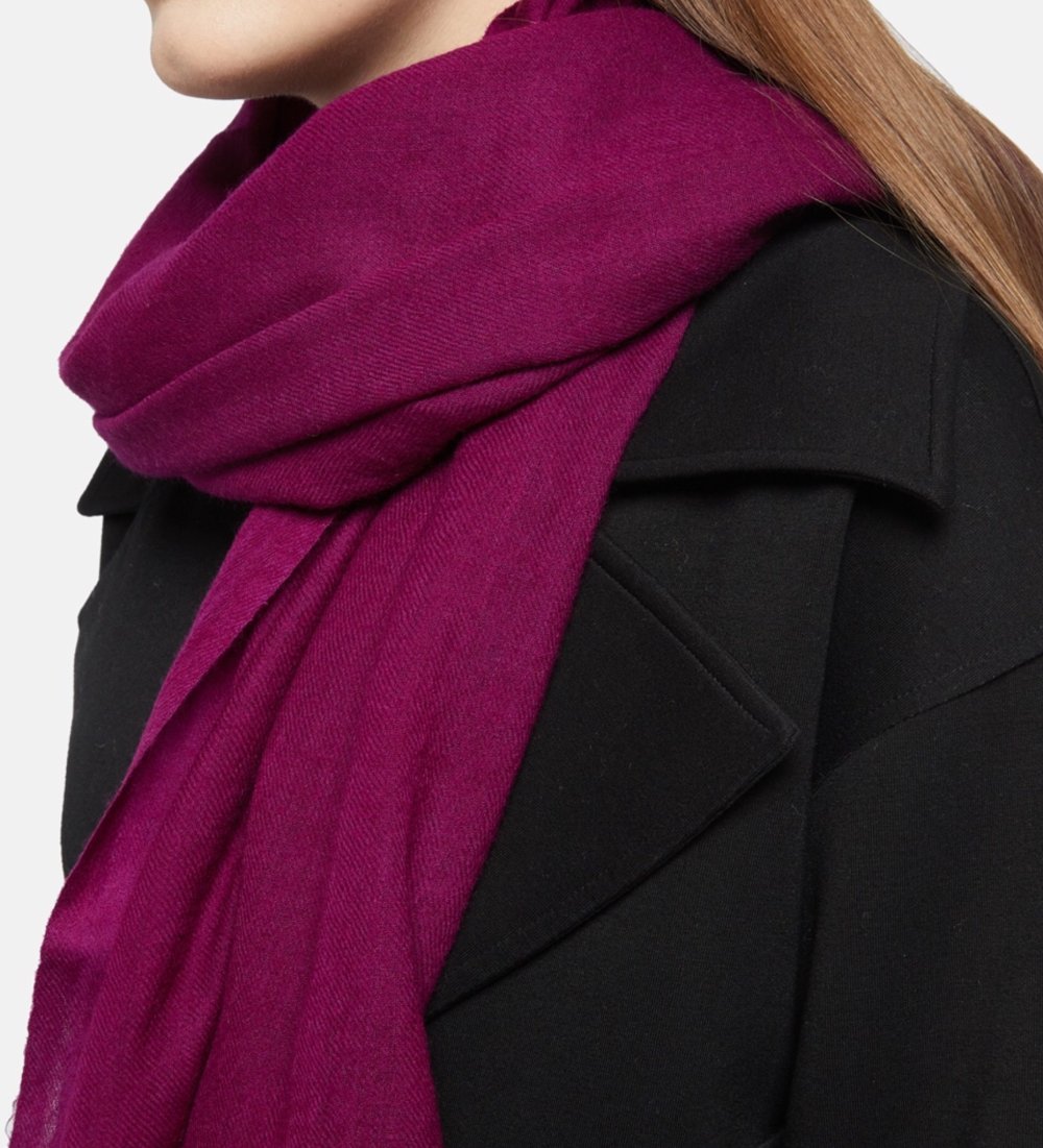 Neu! Großer Schal von ALTEA aus 100% Wolle, in magenta