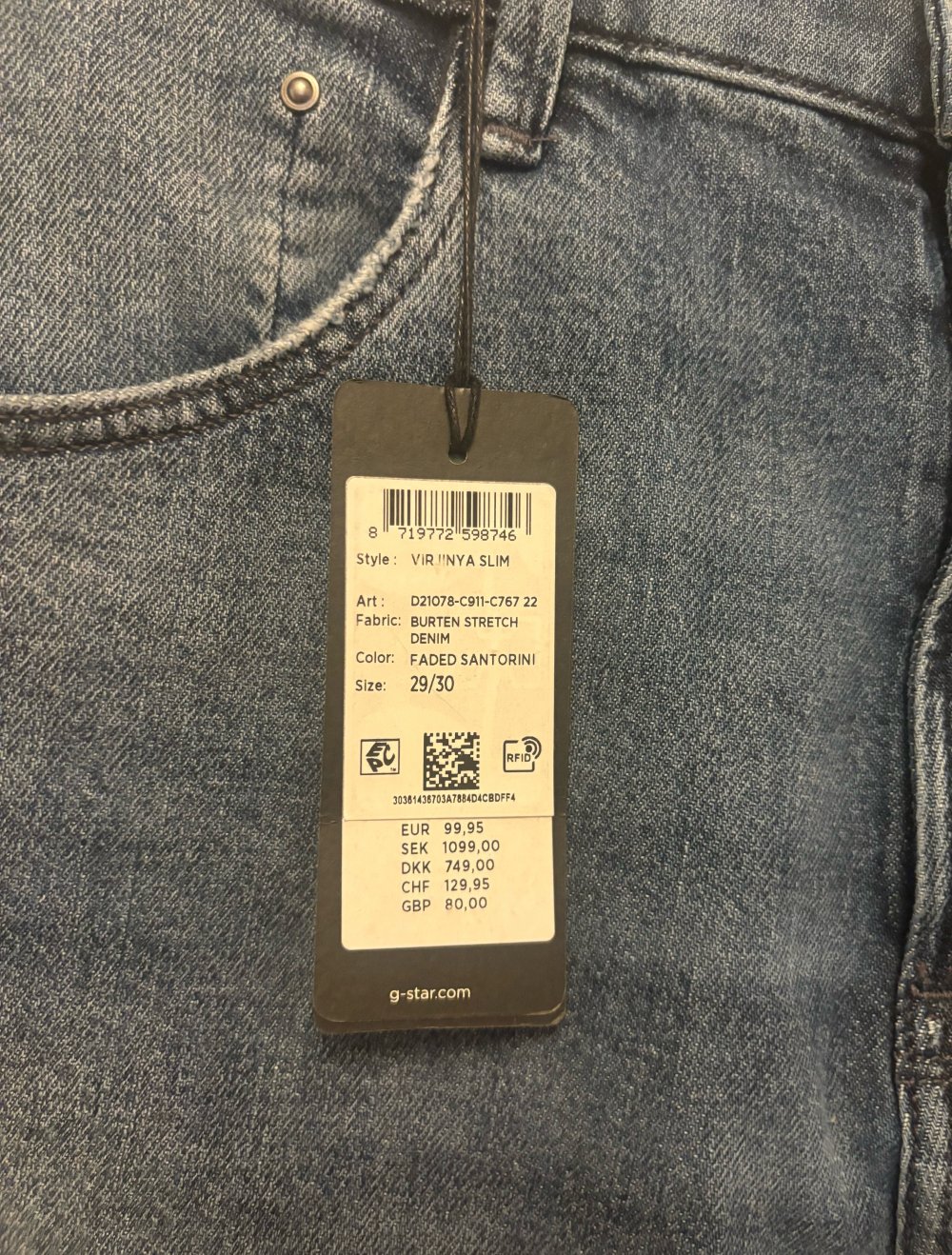 G-Star Jeans Blue Faded Santorini Gr  W29/L30 (Damen)