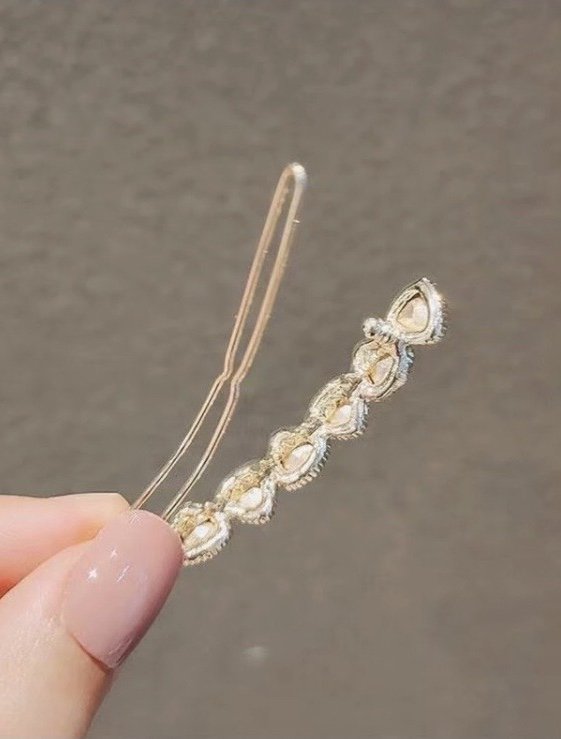 Haarspange Haarklammer weiß bunt Strass elegant neu Schmuck