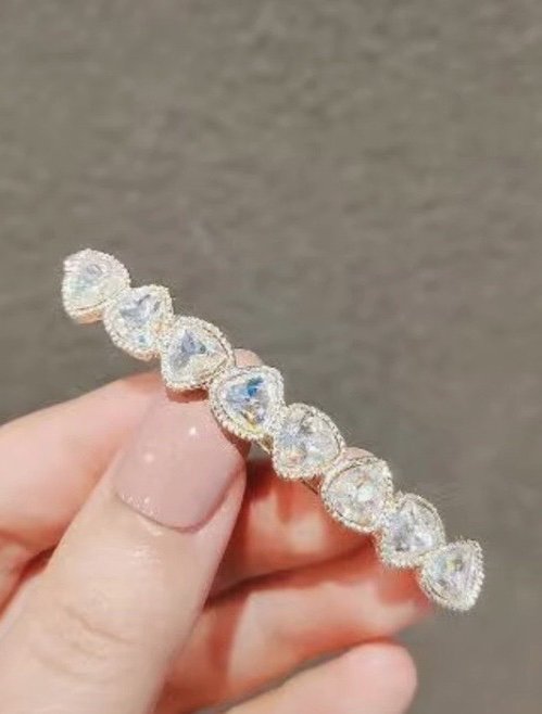 Haarspange Haarklammer weiß bunt Strass elegant neu Schmuck