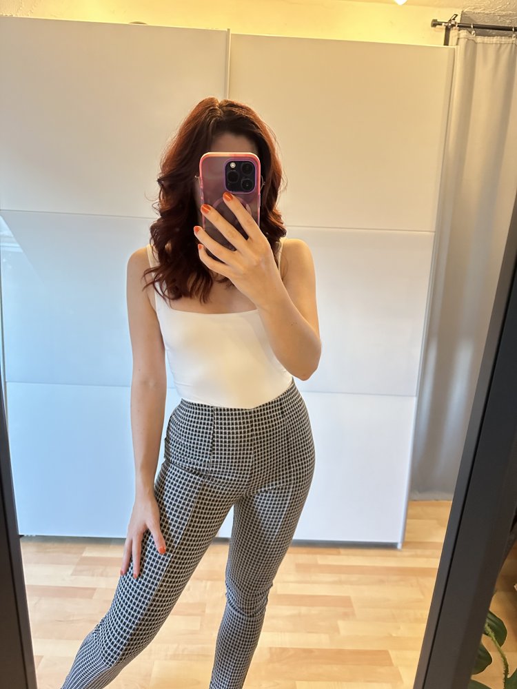 Hailys Leggings kariert schwarz weiß S 36