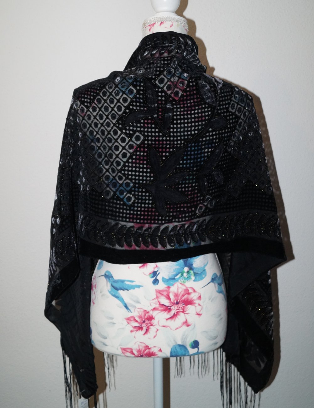 schwarzer Schal / Tuch  50x155