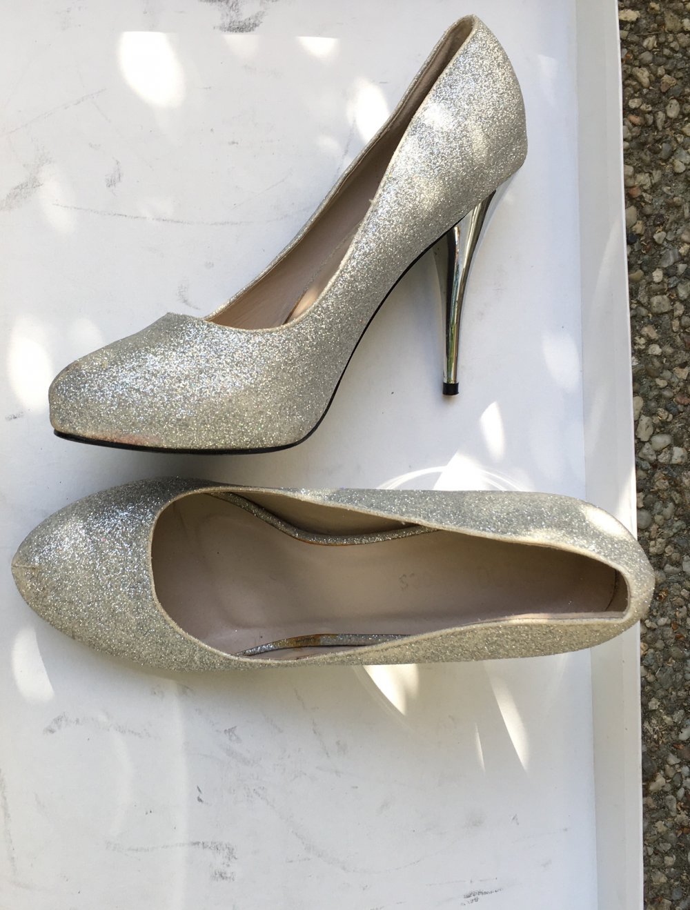 Abend- Pumps Silber Gr41