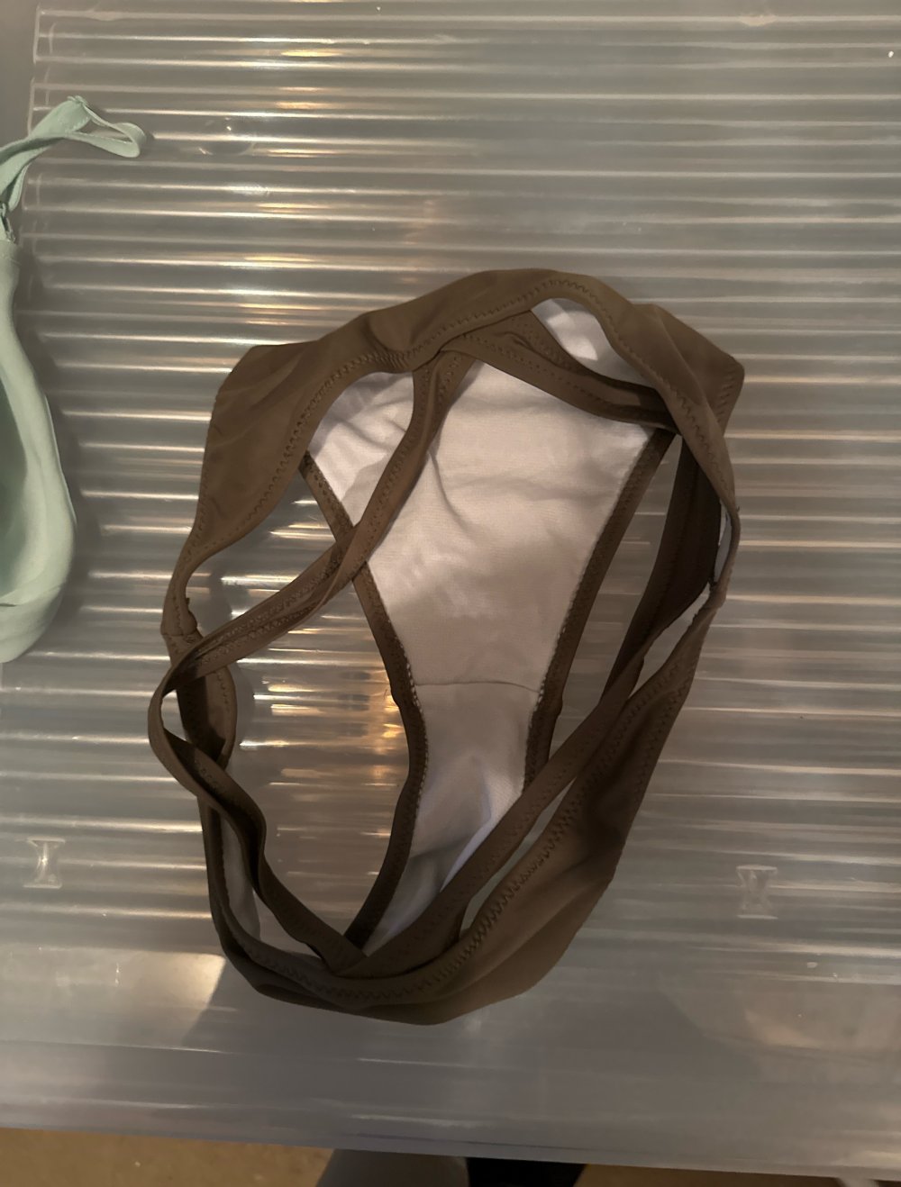 Schöner Khaki Farbener Bikini beides M