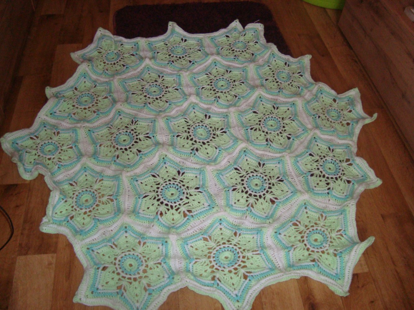 Passionsblumen-Hexagon Decke i