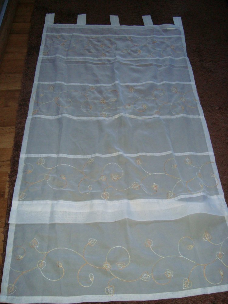Gardinen-Raffrollos mit Blütenstickerei-4