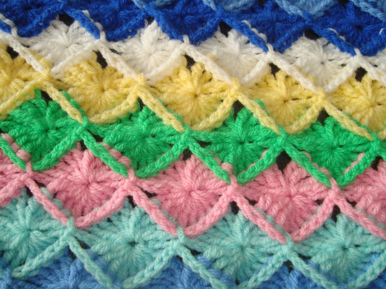 Häkeldecke im Bavarien Muster