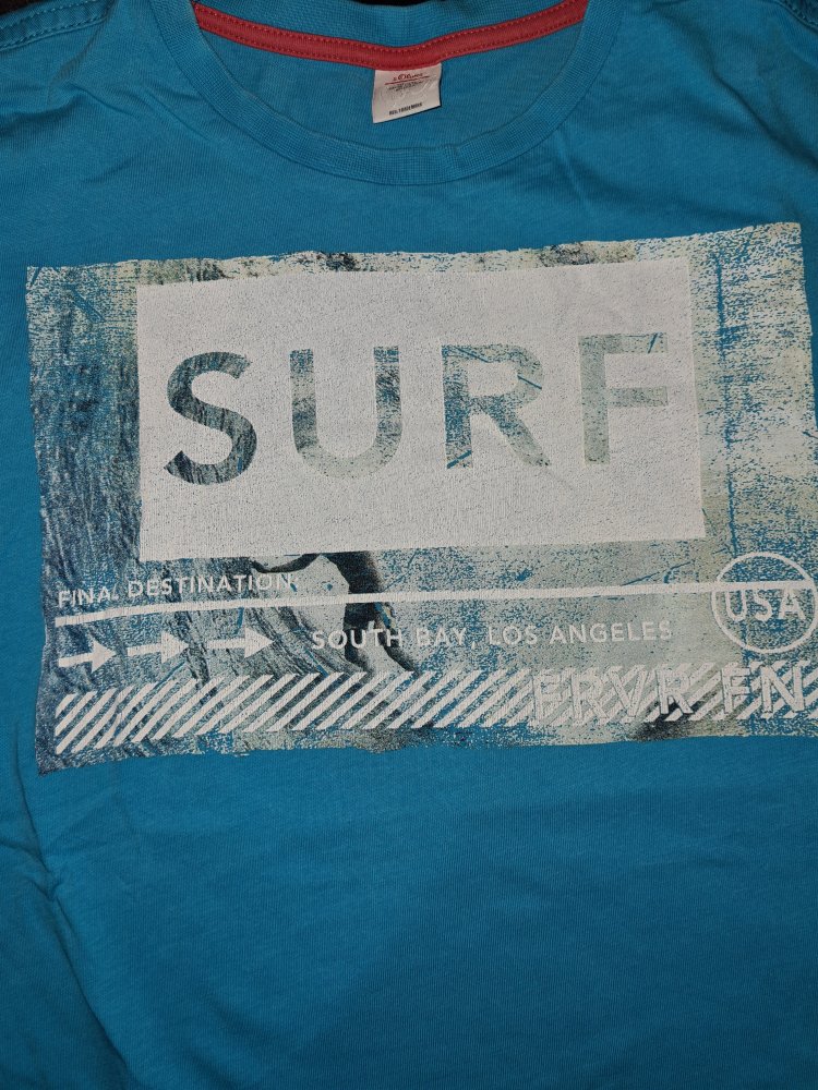 Hellblaues T-Shirt von S.Oliver mit Aufdruck