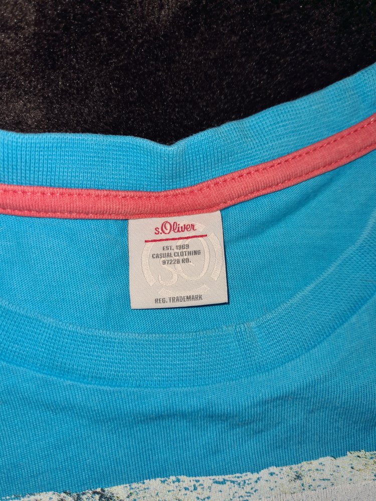 Hellblaues T-Shirt von S.Oliver mit Aufdruck