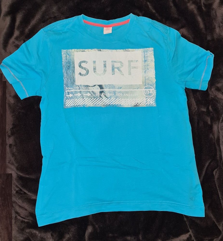 Hellblaues T-Shirt von S.Oliver mit Aufdruck