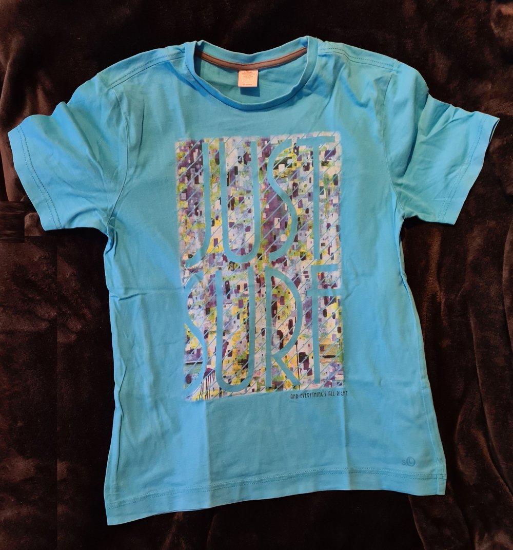 Hellblaues T-Shirt von S.Oliver mit Aufdruck
