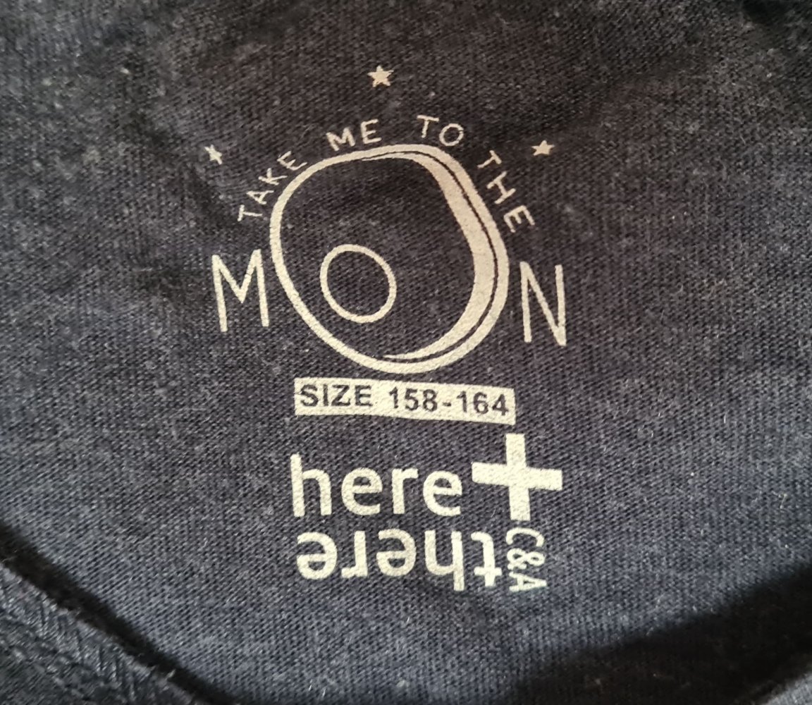 Graues Longsleeve-Shirt von here + there mit Aufdruck