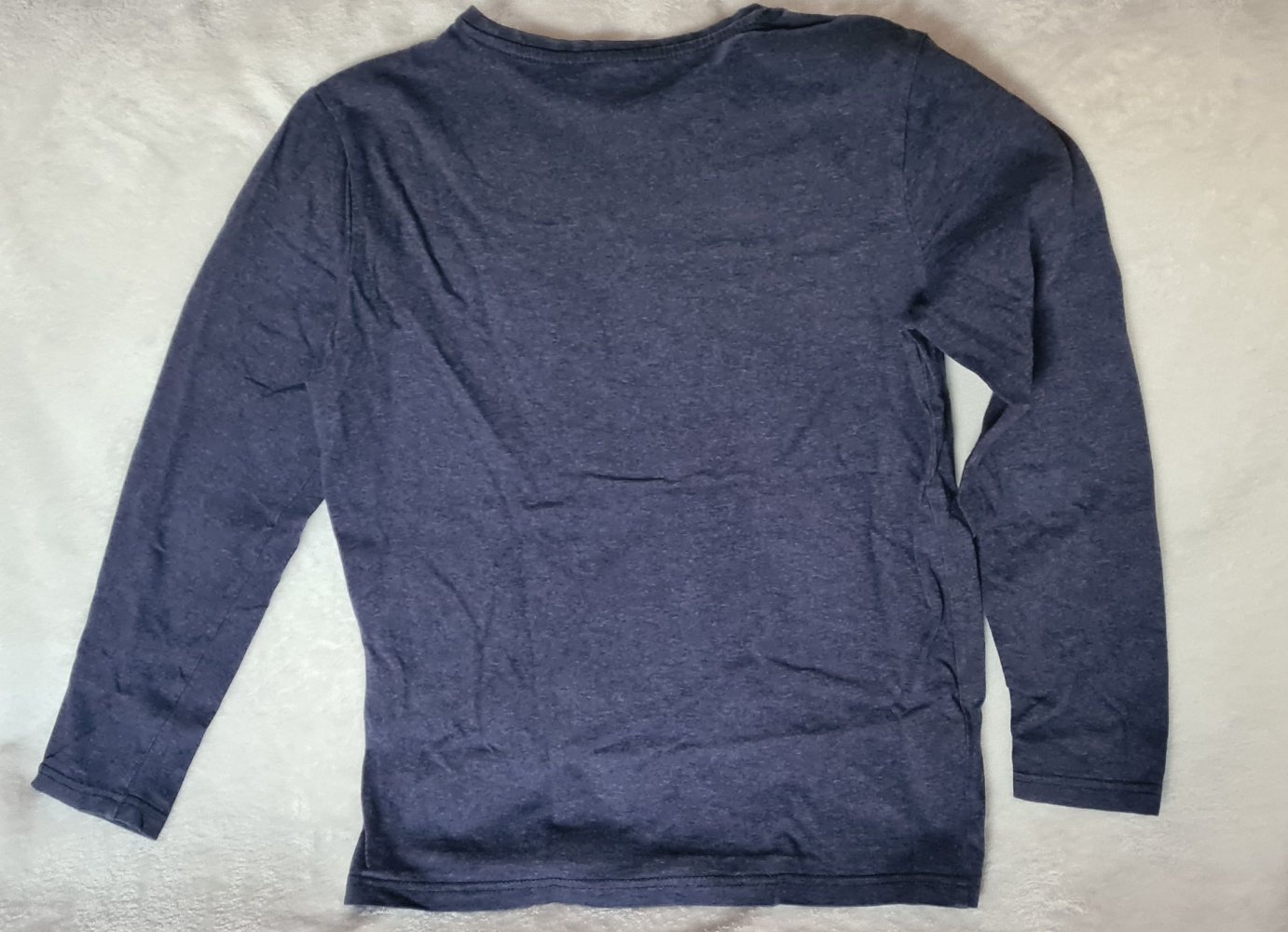 Blau-meliertes Longsleeve-Shirt von S.Oliver mit Aufdruck