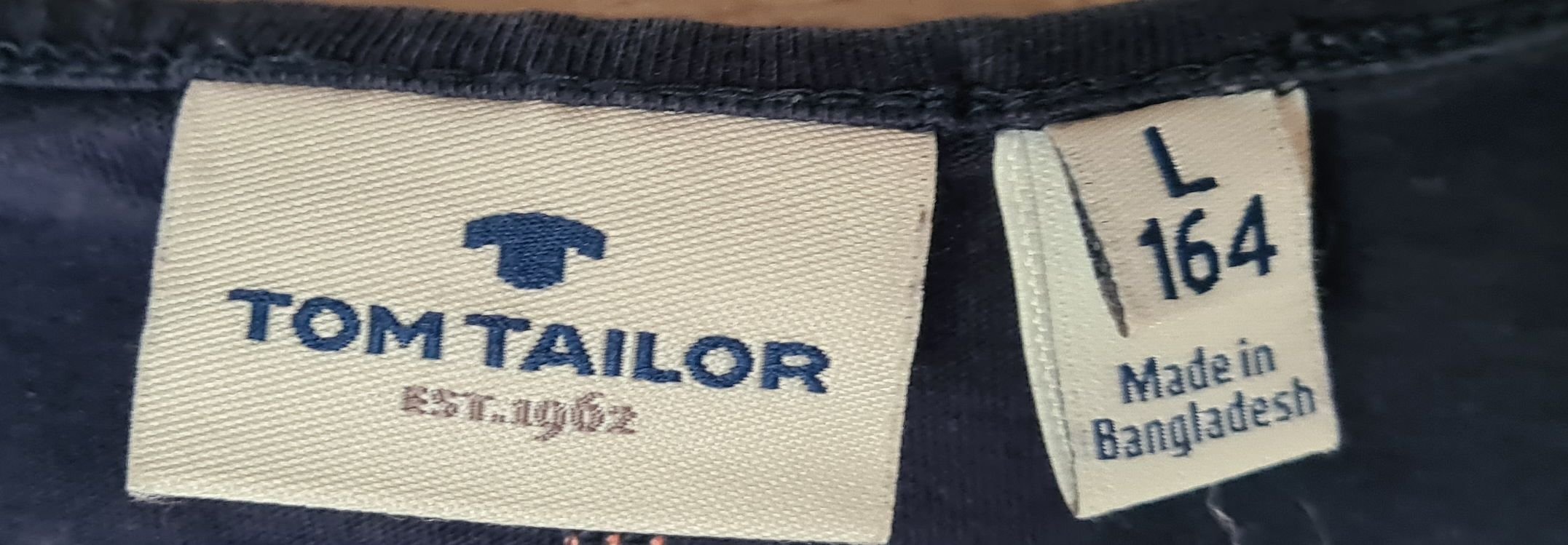 Dunkelblaues Longsleeve-Shirt von Tom Tailor mit Aufdruck