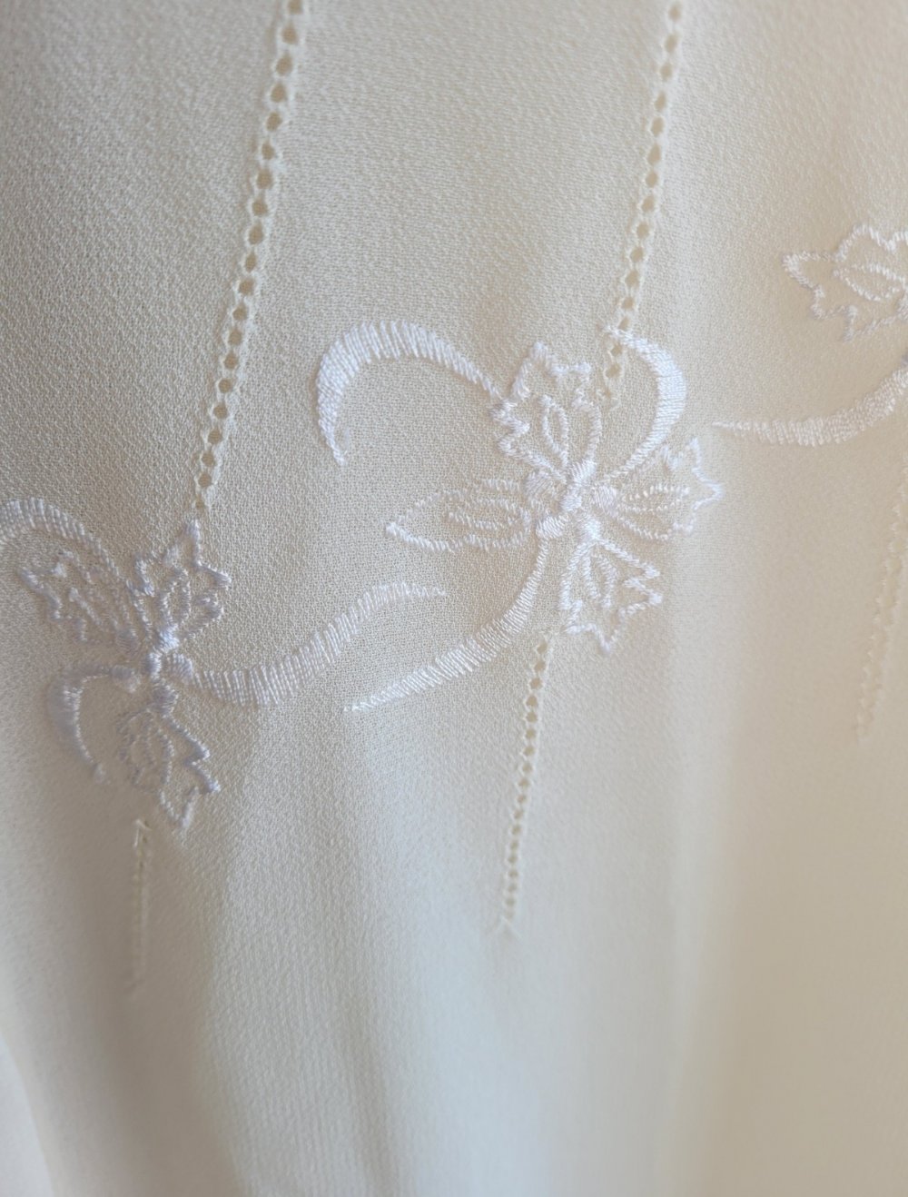 Original Vintage Bluse mit Stickerei in creme Boho bestickt realvintage truevintage