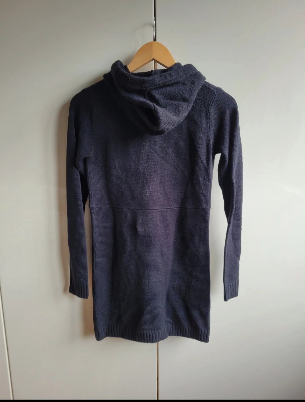 Only Basic Strickjacke mit Kapuze Cardigan Strickmantel Kapuze Hoodie Strick Strickcardigan Knit Hoodie schwarz