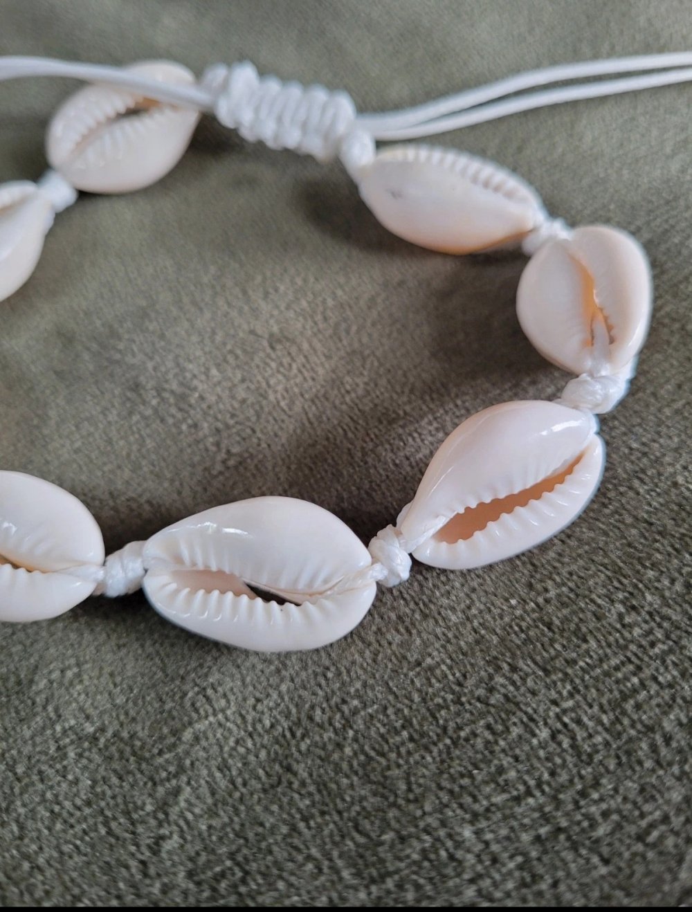 Handmade Boho Kauri Muschel Armband Fusskette größenverstellbar Hippie Gypsy Gipsy Ibiza Aloha Purelei Bohoschmuck unisex Handarbeit handmade with love