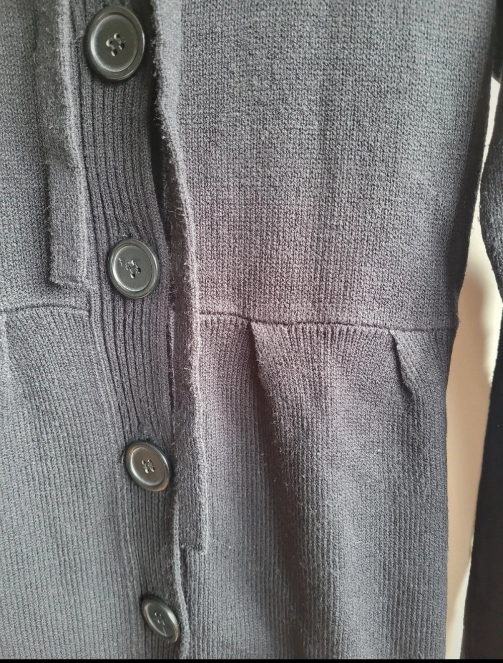 Only Basic Strickjacke mit Kapuze Cardigan Strickmantel Kapuze Hoodie Strick Strickcardigan Knit Hoodie schwarz