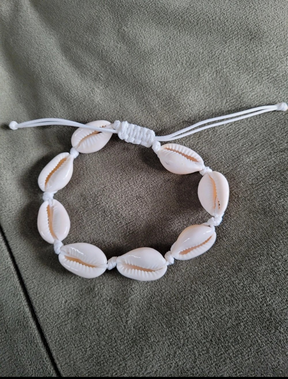 Handmade Boho Kauri Muschel Armband Fusskette größenverstellbar Hippie Gypsy Gipsy Ibiza Aloha Purelei Bohoschmuck unisex Handarbeit handmade with love