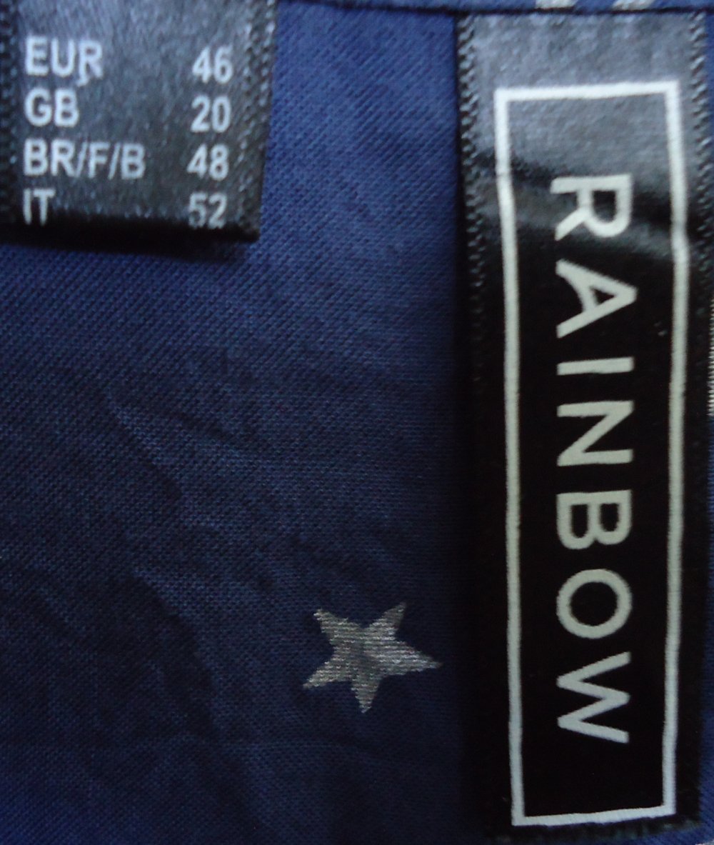 Langarm-Bluse Viskose Gr. 46 Rainbow