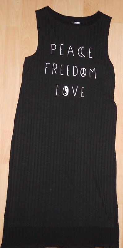 Kleid ärmellos Gr. 36/S 100 cm lang H&M Divided weit eingeschlitzt