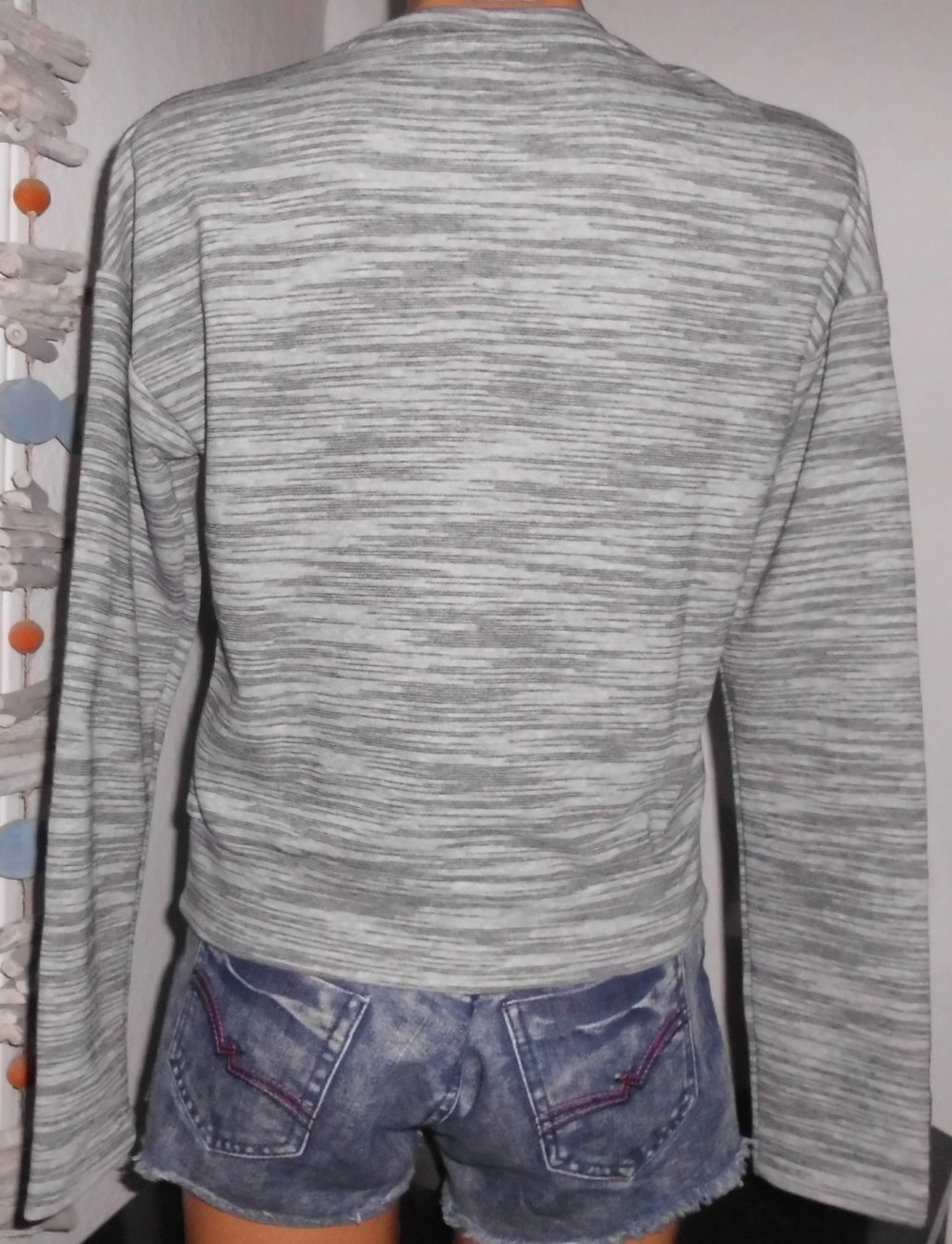 Sweatshirt Pullover Damen Adidas Gr. S 34/36 grau